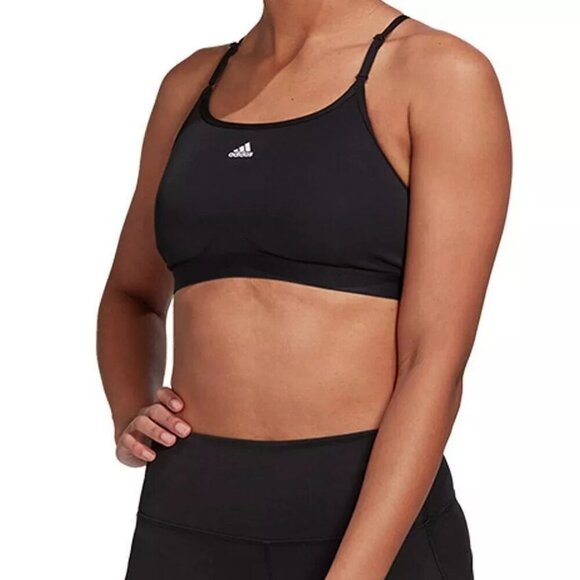 adidas Other - NWT adidas Black Aeroreact Training Light Sup Padded Sports Bra Yoga Small A-C